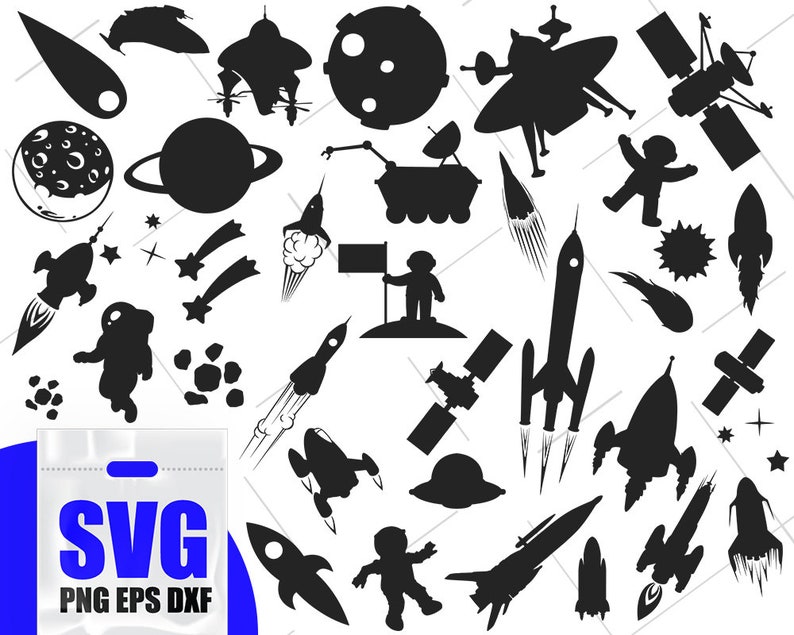Download Space clipart rocket svg cut files alien cricut files | Etsy