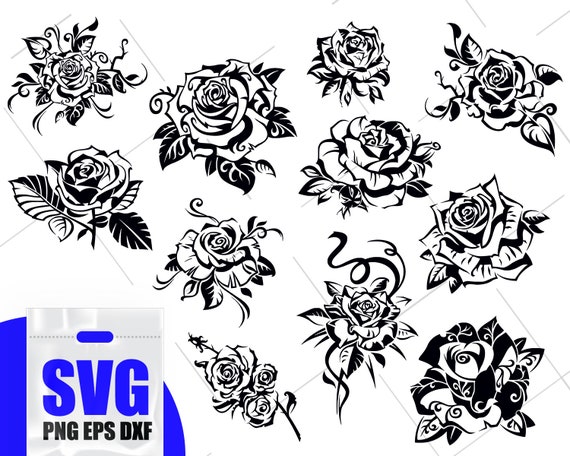 ROSES SVG rose flower svg rose blossom clipart rose vector ...