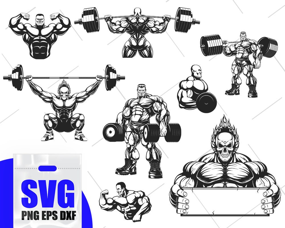 Download atletic man svg bodybuilder svg fitness svg gym svg | Etsy