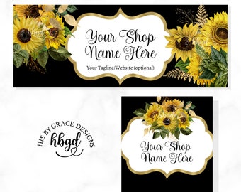 Sunflower Logo Set Etsy