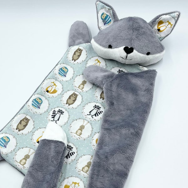 Fox baby lovey, Fox plush, Baby fox security blanket, Fox plush, Personalized fox lovey, Fox Plush, Doudou  fox, Wolf comforter
