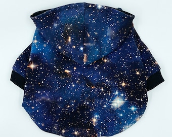 Hunde-Hoodie, Hundekleidung, Chihuahua-Kleidung, französische Bulldogge, kleine Hundekleidung, kleiner Hund, Hundepullover, Hundekleidung, Galaxy-Hoodie