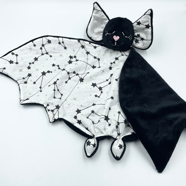 Couverture de sécurité pour chauve-souris pour bébé, couette pour chauve-souris, couverture pour animaux, peluche pour bébé, chauve-souris de couverture pour bébé, couverture amoureuse, peluche de chauve-souris, jouet personnalisé pour bébé