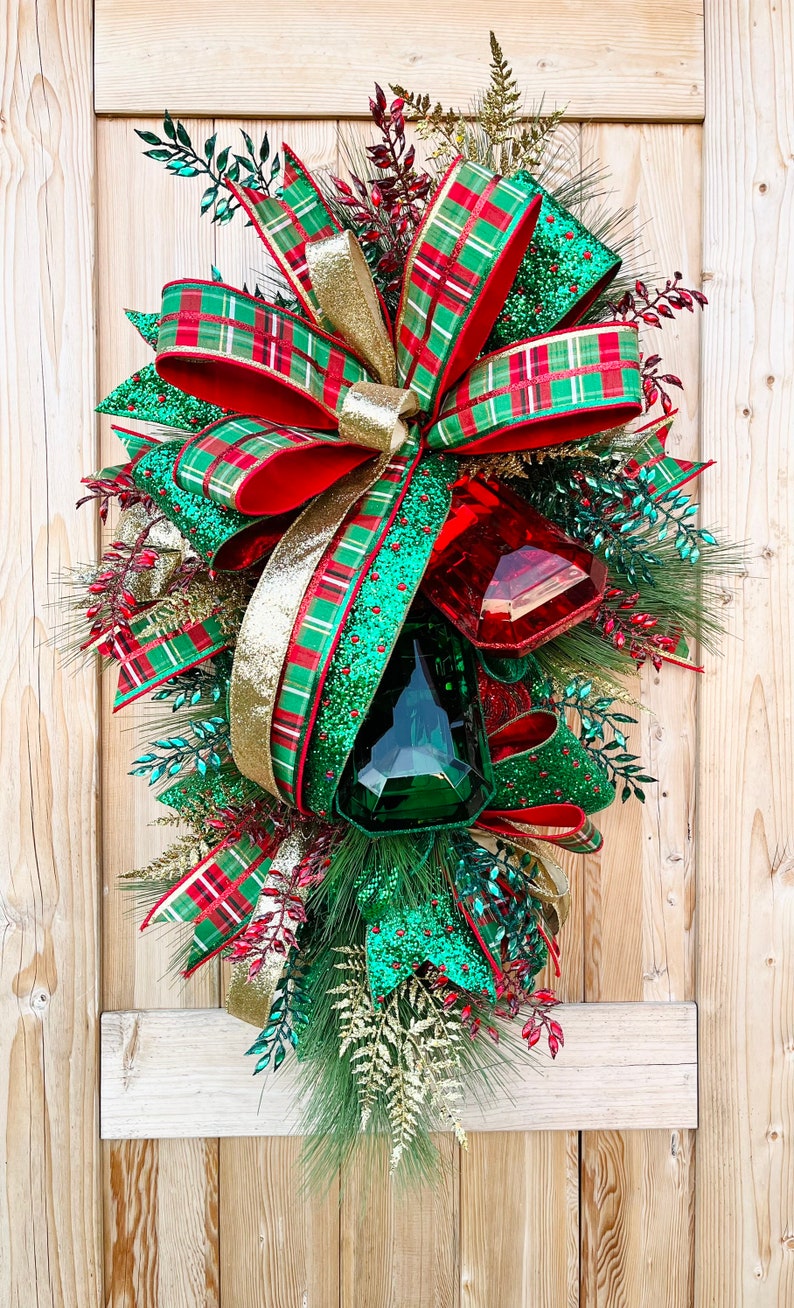 Christmas Wreath for Front Door Traditional Glam Wreath Etsy