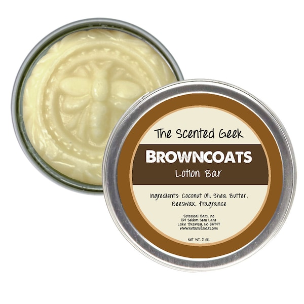 Barra de loción Browncoats - Barra de loción sólida de 2 oz - Firefly Inspired - Barra de loción de cuero - Firefly Browncoats