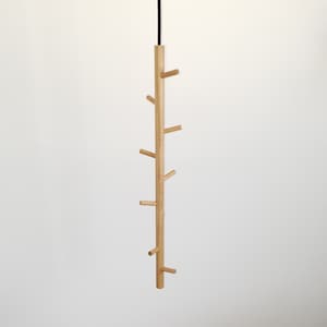 Hanging wardrobe "HANNES" wood | hanging clothes rail | ceiling suspension | wardrobe ceiling | wardrobe rope ceiling | clothes rail | oak
