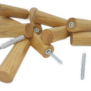 Wall hook &quot;EMMA&quot; wood | Coat hook wood | Coat hook | Wardrobe | Towel holder | Bathroom | Children&#39;s wardrobe | Wooden hook | Oak