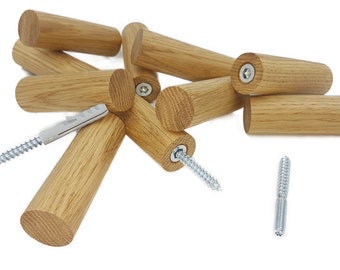 Wall hook &quot;EMMA&quot; wood | Coat hook wood | Coat hook | Wardrobe | Towel holder | Bathroom | Children&#39;s wardrobe | Wooden hook | Oak