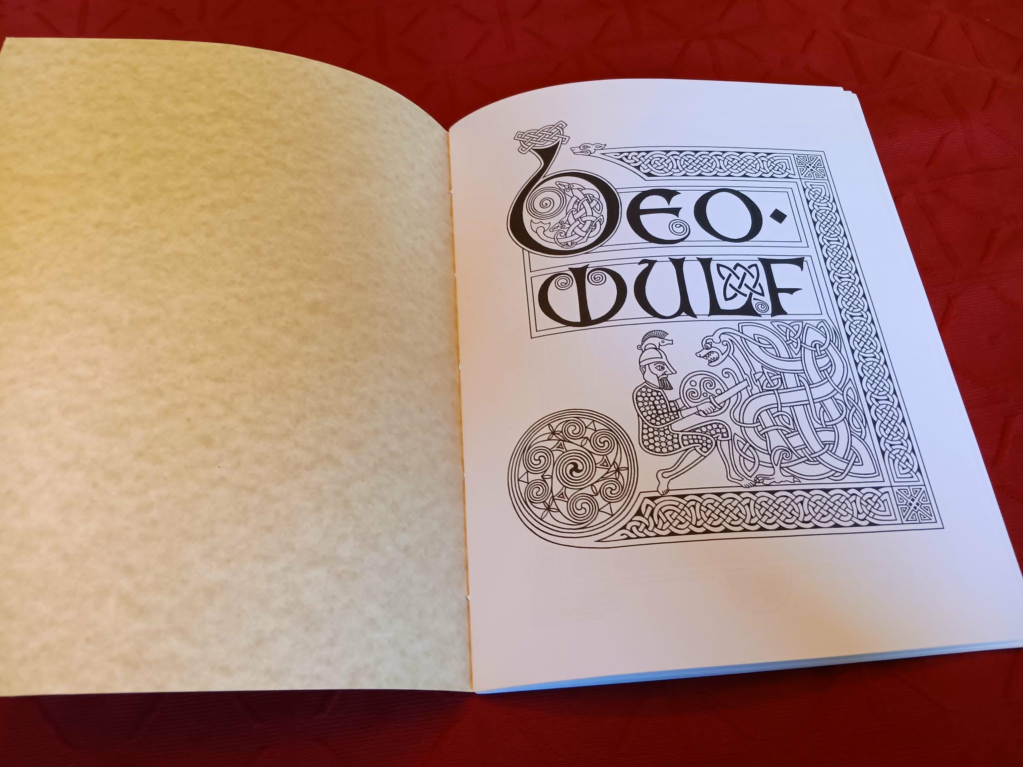 Uncial Script Guide Beowulf Printable Illuminated Story Calligraphy Workbook - Learn Uncial ...