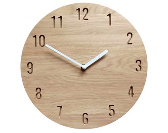 Reloj de Madera Sin Segundero Reloj de Pared de Roble Estilo Minimalista 11 28cm Reloj Silencioso Reloj de Madera Reloj Unico Naturdeco Etsy Mexico