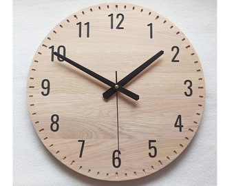 Große Wanduhr, Einzigartige Wanduhr, Große moderne Uhr, Stille Holzuhr, Housewarming Geschenk, Moderne Wanduhr, Holzuhr, 14 '' 36cm