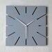 Gray Wood Clock, Grey Wall Clock, Minimalist Clock, Modern Clock, 11,81 ...