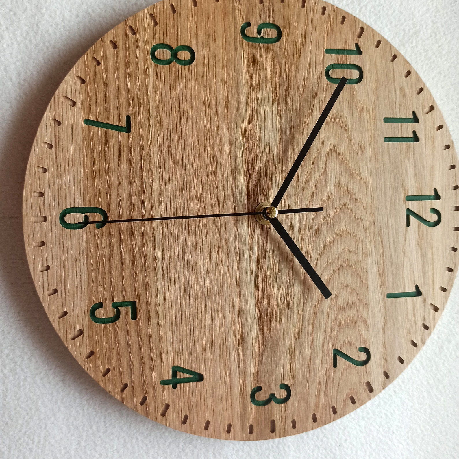 Modern Wall Clock Wooden Wall Clock Resin Numbers Clock - Etsy