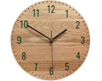 Moderne Wanduhr, Holz Wanduhr, Harz Zahlen Uhr, Minimalistische Uhr, Einzigartige Wanduhr, Stille Uhr für Wand, Wohnkultur