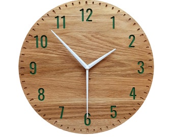 Moderne Wanduhr, Holz Wanduhr, Resin Zahlen Uhr, minimalistische Uhr, Einzigartige Wanduhr, stille Uhr für Die Wand, Home Decor