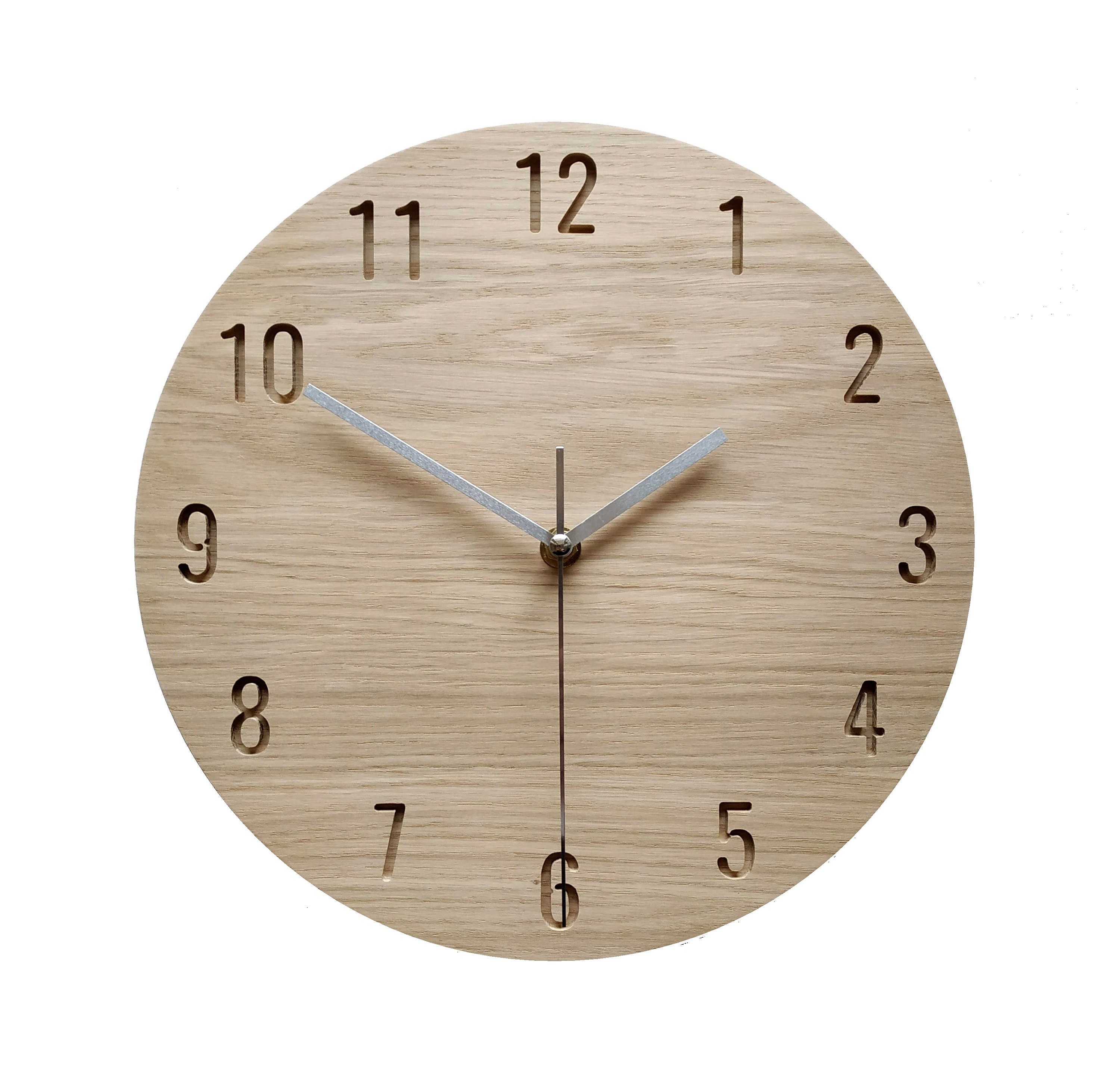 Reloj de pared de madera moderno 11 28 cm ROBLE estilo - Etsy España