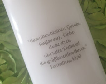 Taufspruch/Trauspruch ihrer Wahl (Nur zusammen mit einer Kerze aus meinem Shop)