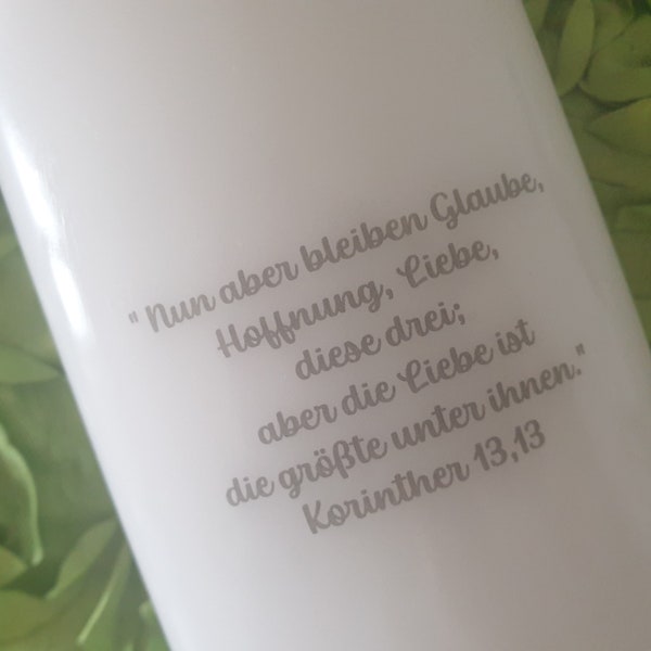 Taufspruch/Trauspruch ihrer Wahl (Nur zusammen mit einer Kerze aus meinem Shop)