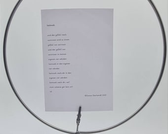 Heartfelt stuff - Postcard with poem - homesickness