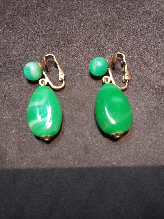 Faux jade earrings deals