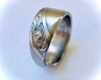 Ring „Edelrose“ Edelstahl Besteckschmuck