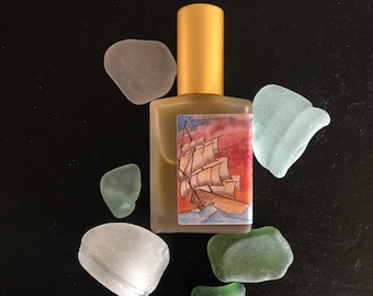 Pieces of Eight Bay Rum Perfume, Natural Botanical Fragrance, Allspice, Clove, Orris Root, Rosemary, Carnation, Pirate Fragrance, Unisex