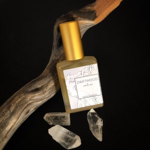 Driftwood Perfume- fruity long-lasting sandalwood scent with tangerine, grapefruit, rose, ylang, botanical fragrance, unisex