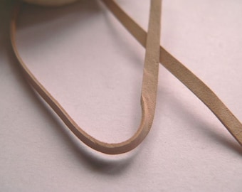 2 meters - leather strap - 3 mm - flat - natural