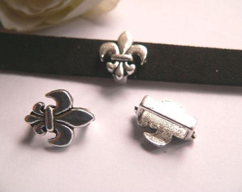 TSP385-3 sliding beads fleur de lis