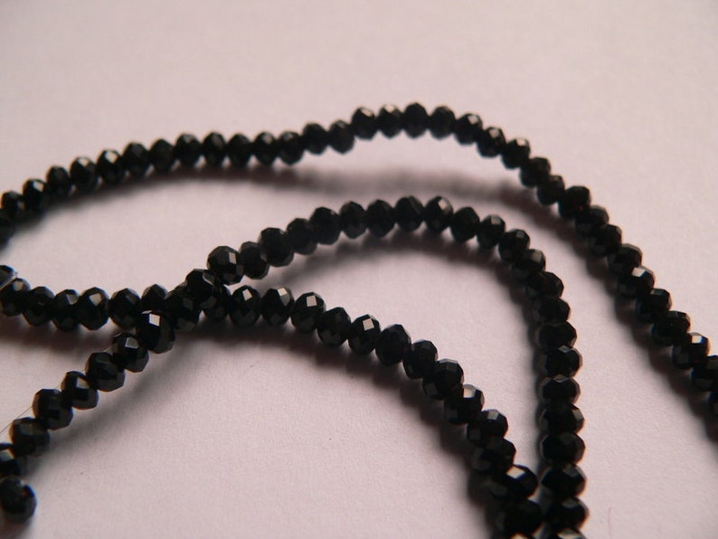 CGP001-1 Strand-Crystal beads-abacus-Black or crystal clear image 2