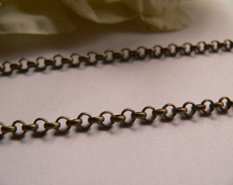 1 Meter - Gliederkette - 2,5 x 1 mm - bronze