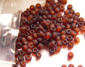 GP028 - Rocailles - Glass beads - brown frosted