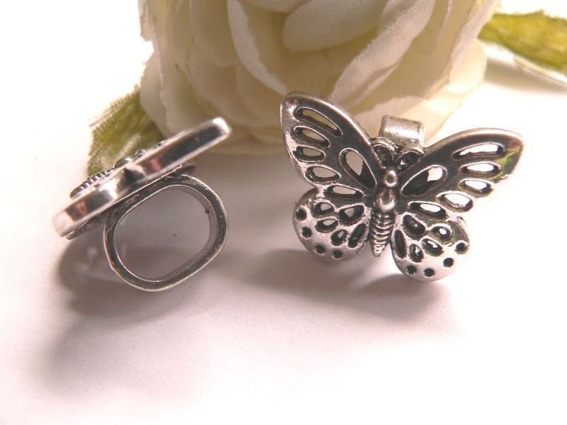 TSP298 - 2 perles métalliques - Perles coulissantes - Charmes coulissants