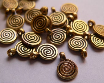 TGA009 - 20 Pendentifs Bijoux - Spirale