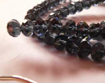 CGP050-1 Strand-Crystal beads-abacus-Steel Blue