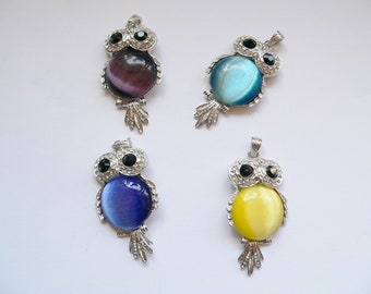 TSA385 - 1 pendant - owl - silver