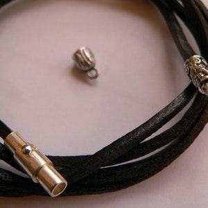 2 Leather straps-square-Black image 1