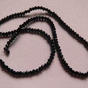 CGP001-1 Strand-Crystal beads-abacus-Black or crystal clear image 1