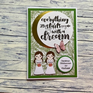 Hochzeitskarte für zwei Frauen, Hochzeit, Verpartnerung, heiraten, Hochzeitskarte, Karte zur Hochzeit,
