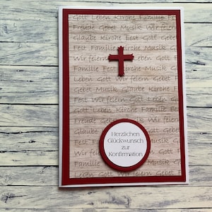 Glückwunschkarte zur Konfirmation, Karte zur Konfirmation, Konfirmationskarte, Konfirmation, Kommunion
