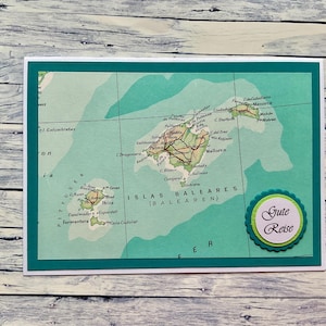 Grußkarte "Gute Reise" (Spanien,Mallorca), Reisekarte, Gutschein, Reisegutschein
