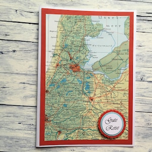 Grußkarte "Gute Reise" (Amsterdam), Reisekarte, Reisegutschein, Niederlande