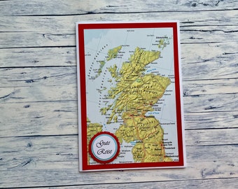 Grußkarte "Gute Reise" (Schottland), Reisekarte, Reisegutschein, Reise, Grüße, Gutschein, Gutschein Reise, Schottland, Glasgow, Edinburgh,