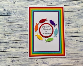 Congratulations card for communion, card for communion, confirmation, communion,