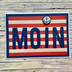 Maritime Grußkarte "Moin“, Moin,