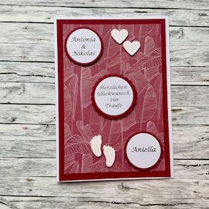 Glückwunschkarte zur Traufe, Traufe, Hochzeit, Taufe, Karte Taufe, Karte Traufe, Karte Hochzeit, Karte, Grußkarte, Hochzeit und Taufe,