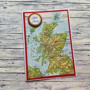 Grußkarte "Gute Reise" (Schottland), Reisekarte, Reisegutschein, Reise, Grüße, Gutschein, Gutschein Reise, Schottland, Glasgow, Edinburgh,
