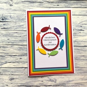 Glückwunschkarte zur Konfirmation, Konfirmationskarte, Kommunion