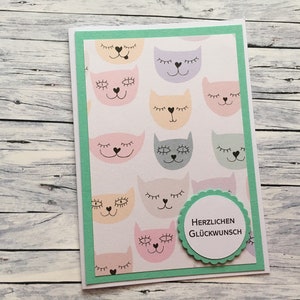 Geburtstagskarte "Katzen",Glückwunschkarte, Geburtstag, Happy Birthday, Karte mit Katzen,