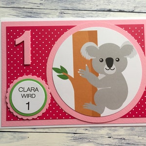 Glückwunschkarte zum Kindergeburtstag,  Glückwunschkarte zum Geburtstag, Kindergeburtstag, Eins, 1. Geburtstag
